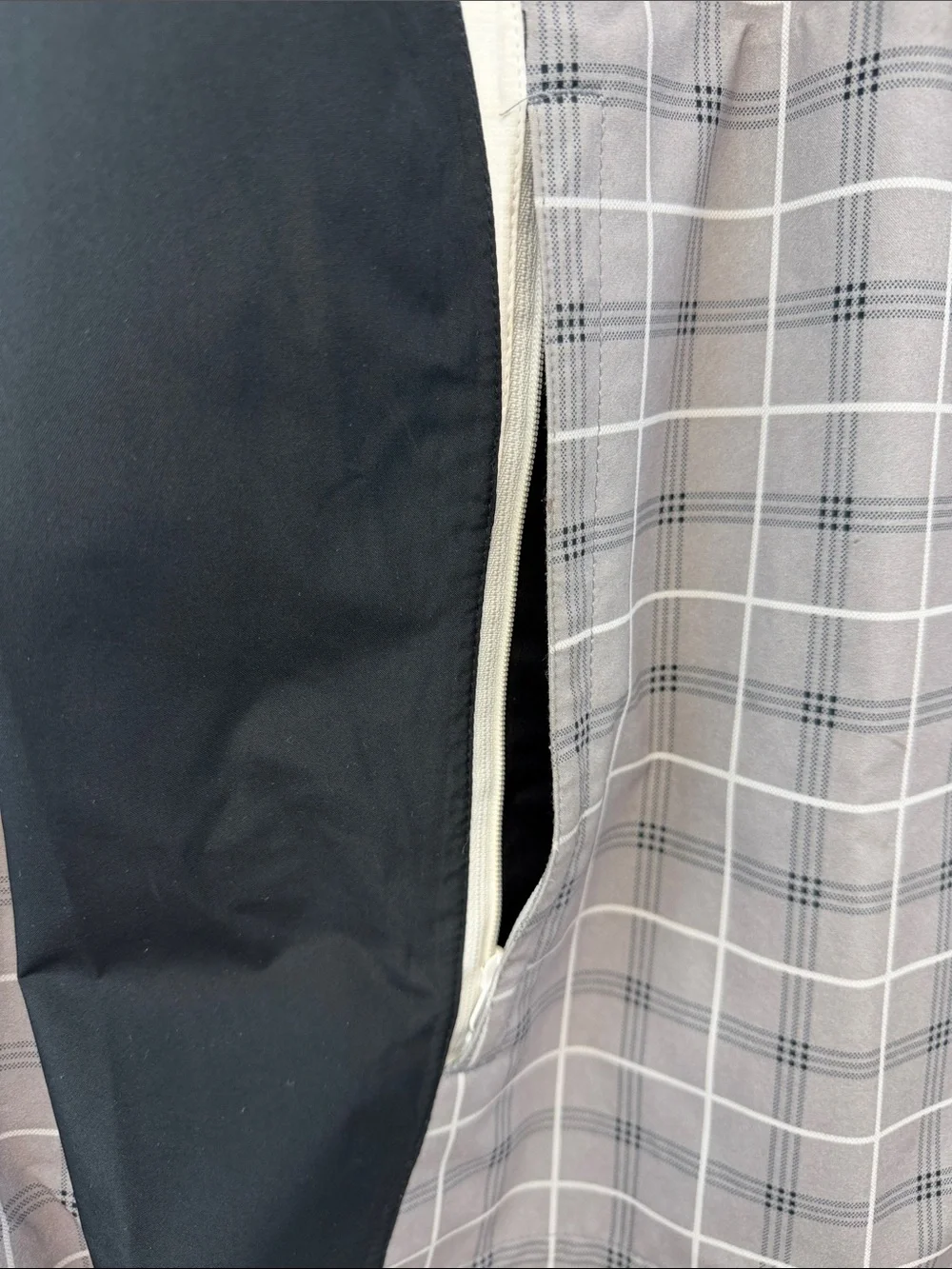 FootJoy HydroLite Gray Plaid Waterproof Golf Rain Jacket PGA Logo XL